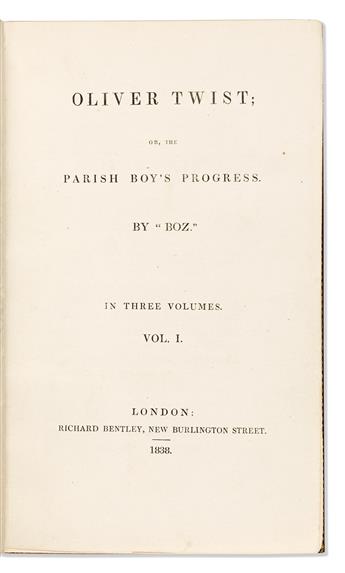 Dickens, Charles (1812-1870). Oliver Twist; or The Parish Boys Progress.